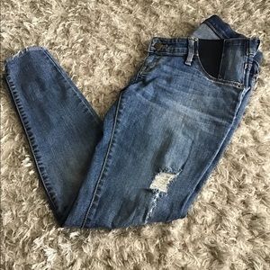 Maternity ripped jeans